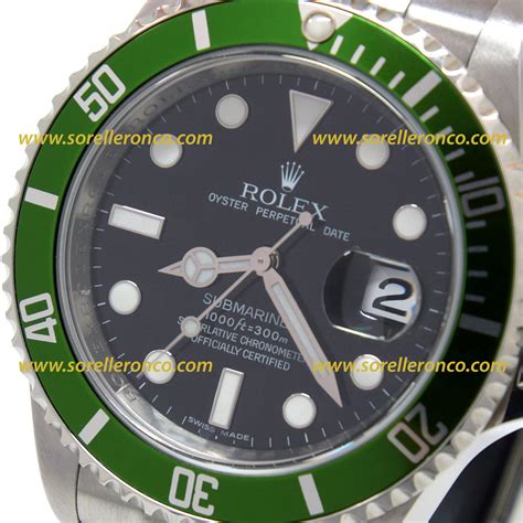 cerco rolex 50 anniversario anno 2006 ghiera verde|modello rolex 16610.